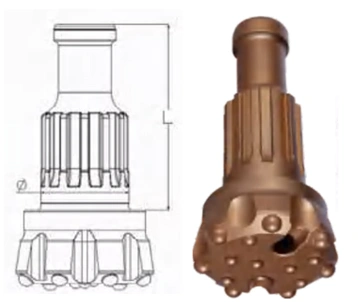 Taillants DTH sans jupe