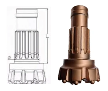 Taillants DTH sans jupe