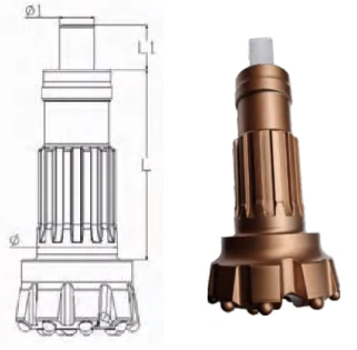 Taillants DTH avec jupe